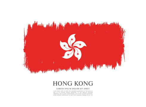 Flag of Hong Kong vector illustration