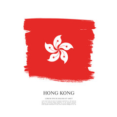 Flag of Hong Kong vector illustration