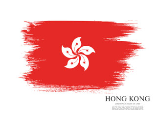 Flag of Hong Kong vector illustration