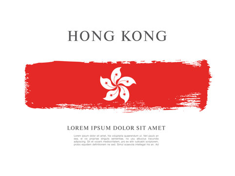 Flag of Hong Kong vector illustration