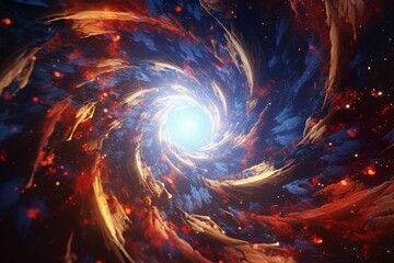 Galacticinspired abstract artwork with swirling. Generative ai