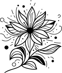 black and white floral background