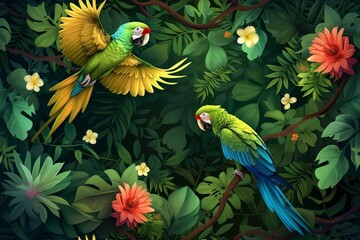 Colorful Parrots: Vibrant Images of Exotic Avian Beauties