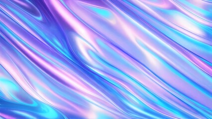 Obraz premium Holographic background pastel foil wrinkled colorful surface. The Hologram Background of 80s abstract foil soft texture crumpled in various colors. 90s blue sky pink pastel holographic gradient mesh