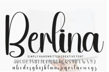 Signature script lettering font