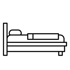 Illustration of Bed design Line Icon