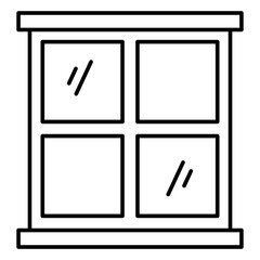 Illustration of Window design Line Icon