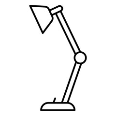 Illustration of Desk Lamp design Line Icon