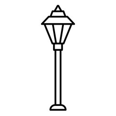 Illustration of Porch Light design Line Icon