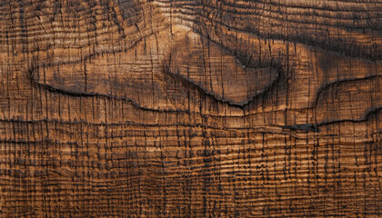 Fototapeta na wymiar burnt oak wood texture background, burned hardwood surface