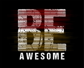 be awesome typography vector for print t shirt