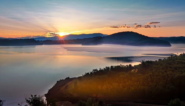 Photo of sunrise over Lake