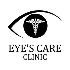Eye Care Clinic Logo. Eyes Care Health Matters. A Guide to Keeping Your Eyes Happy Logo Vector