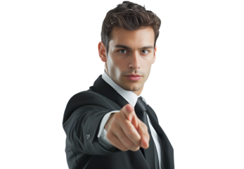 businessman pointing finger