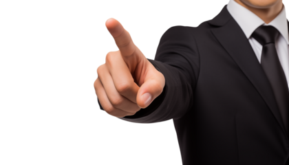 businessman pointing finger
