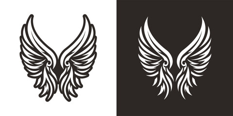 Wing tattoo vector