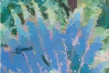 Oil painting and various flower and tiger scenery illustrations for beautiful weddings