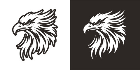 Eagle head tattoo vector