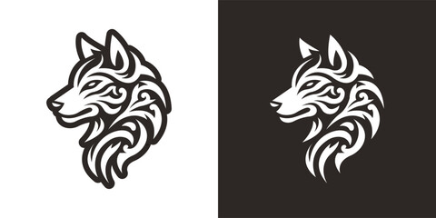 Wolf head tattoo vector