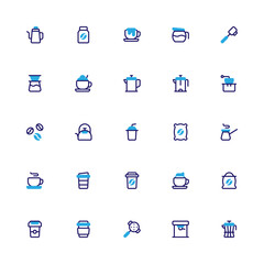 Coffee Semibold Color 2d Icon. Editable stroke. Pixel Perfect at 32x32
