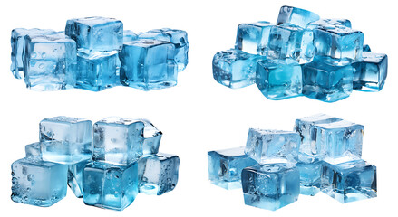 Cold ice on a transparent png