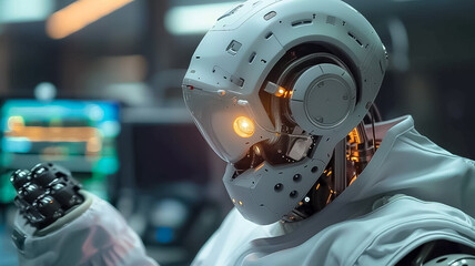 pjoxx1999 A futuristic robot nurse assisting a surgeon with del e284a31e-879d-4719-ae52-b6e081056276 3