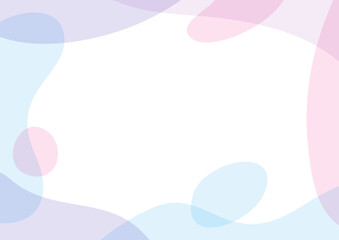 優しい色合いの流体シェイプの飾りフレーム