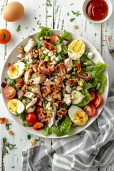 Fototapeta premium Delicious Cobb salad