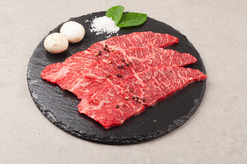  Beef: Meat attached to the top of a cow's ribs.