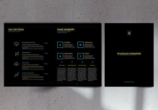Black Yellow Business Brochure Layout