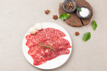  Beef: Meat attached to the top of a cow's ribs.