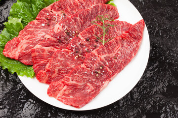  Beef: Meat attached to the top of a cow's ribs.