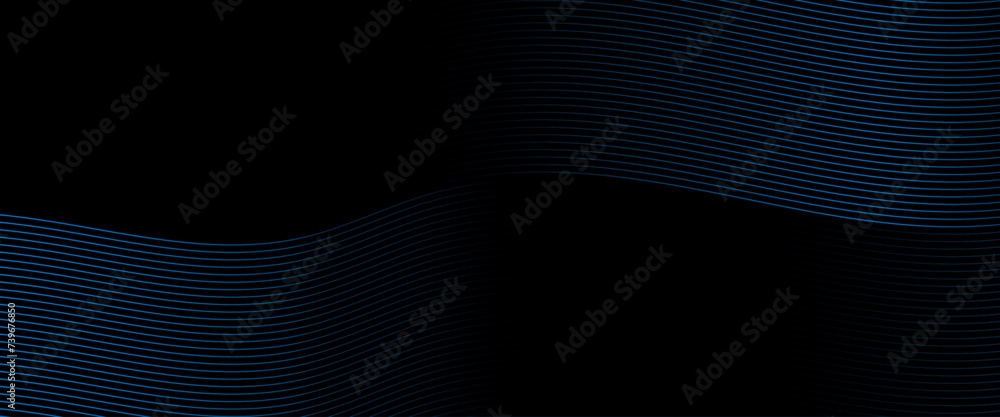 Poster vector abstract background with waves for background with lines, element for design isolated on blac