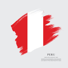 Flag of Peru, vector illustration background