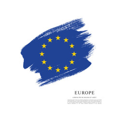 Flag of Europe, vector illustration 