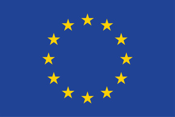 Flag of Europe, vector illustration 