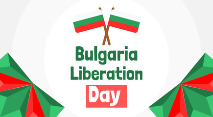 Bulgaria Independence Day banner celebration with flag element vector
