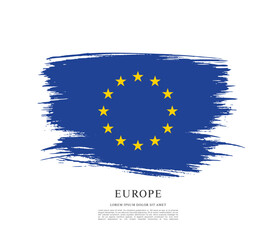 Flag of Europe, vector illustration 