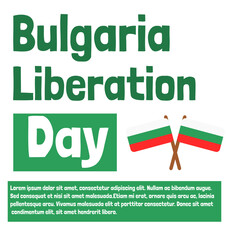 Bulgaria Independence Day banner celebration with flag element vector
