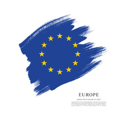 Flag of Europe, vector illustration 
