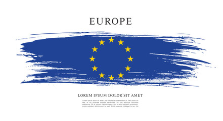 Obraz na płótnie Canvas Flag of Europe, vector illustration 