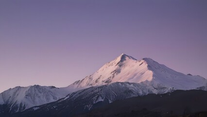 Majestic Snow-Capped Mountain at Sunset, Nature’s Beauty Unleashed