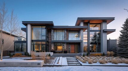Designed with a keen eye for geometry this house showcases a series of intersecting planes and interlocking volumes that make for a truly unique and dynamic appearance.