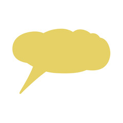 Doodle clouds chat bubble frame transparent on transparent background that can be use for background, ppt, social media, sticker, scrapbook and e.t.c with yellow color 