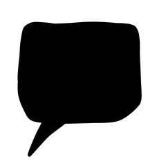 Fototapeta premium Doodle chat bubble square frame transparent on transparent background that can be use for background, ppt, social media, sticker, scrapbook and e.t.c with black color 