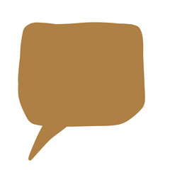 Doodle chat bubble square frame transparent on transparent background that can be use for background, ppt, social media, sticker, scrapbook and e.t.c with brown color 