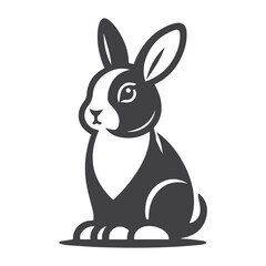 Rabbit Vector. Isolated rabbit shadow on a white background