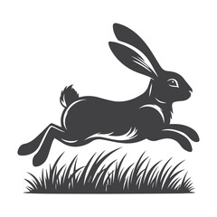 Rabbit Vector. Isolated rabbit shadow on a white background