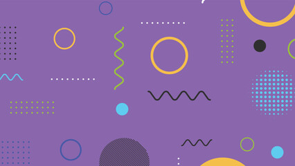 Trendy modern abstract background with memphis elements