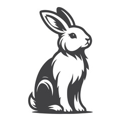 Rabbit Vector. Isolated rabbit shadow on a white background